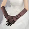 Gants de mariée Doigt plaque de satin Décoration de fête Les robes de mariée robe manche est empêché de se prélasser dans la main