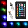 T10 W5W LED RGB atmosfera de carro Luz 5050 Bulbos com controle remoto Lighting Interior Estilo Auto 12V Luzes Interiorexternais