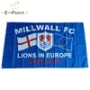 Angleterre Millwall FC 3 * 5ft (90cm * 150cm) Polyester EPL drapeau Bannière décoration volant maison jardin drapeaux Cadeaux de fête