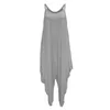 Sommar Casual Lös Harem Jumpsuit Spaghetti Strap Bred Byxa Dam V-hals Ärmlös jumpsuit Stor Oversize Harem Romper One-piece Playsuits