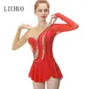 LIUHUO 2020 yeni tasarım figür pateni Elbise ışık KIRMIZI pateni dans kostümleri profesyonel kızlar Buz Pateni Elbiseler