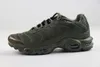 Tn Plus Olive In Metallic Running Shoes Triple Black Spray Paint Sports Mens High Quality Breatheball Shoes Size 40-46