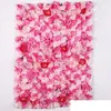 高品質40x60cmシルクローズ人工花結婚式の花の壁結婚式の背景のためのロマンチック9785626