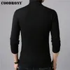 Coudrony Mens Suéters Cashmere Algodão Camisola Homens Soft Knitwear Puxe Homme Inverno Espesso Quente Turtleneck Lã Pulôver Homens 91011 SH190930