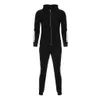 Homens Tracksuits Esportes homens atender quentes agasalhos Ajuste de correspondência de cores Sportswear tamanho grande sweatsuit macho S-3XL