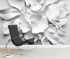 美しい風景の壁紙現代のミニマルな雰囲気3 dエンボスフラワーテレビソファーの背景の壁