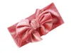 2020 Elastic Hair Bands Kids Girls Turban Headwear Gold Velvet Big Bow Tie Headband Cute Hairband Headwrap dc951