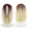 Złote Peruki Ombre Krótki Bob Syntetyczny Peruka Pełna Glueless Natural Black / Fioletowy Rostowanie ciepła Kobiety Bobo Hair FZP165