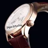 Neue Master Control World Geographic Q1502420 Roségold Silber Zifferblatt Automatik Herrenuhr Mondphase Gangreserve Lederuhren Puretime 02