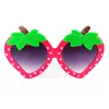 패션 선글라스 딸기 모양 아이 여자 UV400 아기 태양 안경 귀여운 안경 음영 고글