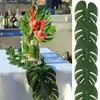 Sztuczne tropikalne liście palmowe liści zielone liście do domowej kuchni Dekoracje Dekoracje DIY Handcrafts Wedding