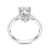 Cluster ringen Pansysen Peer vorm 7x10mm diamant bruiloft verlovingsring puur zilver 925 sieraden paar voor vrouwen mannen groothandel