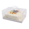 Transparante Clear PET-box voor voedselverpakkingstaart Plastic doos met handvat