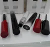 Conteneurs de baume à lèvres vides de tube de brillant à lèvres transparent de 3,8 ml avec couvercle noir / rouge pour échantillons de rouge à lèvres