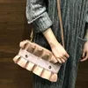 Projektantka-damska Torba Sprzęgła Frilled Koperta Sprzęgła Drand Drudza PU Skórzana Kobieta Crossbody Torba Luksusowe Party Panie Wiedzony Bolsas