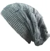 Cappelli invernali per le donne gli uomini caldo casuale cotone Hat Crochet Slouchy Knit Baggy oversize sci Beanie femminile Skullies Berretti