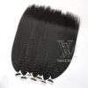 Vmae Malaysian 큐티클 정렬 Vrigin Remy Pre Bonded Natural Color 100g Kinky Straight Tape in Human Hair Extensions