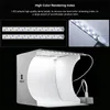 2 LED Mini LightBox Produktfotografering Ljuslåda Easy Begagnade Photo Studio Softbox Photography Box Light Tent Photo 6 Bakgrundssats