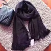 180*70cm Lovely Classic Luxury Designer Scarf Winter Warm Oversized Scarves Winter Scarves with Tassels Shawl Black White
