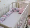 Baby Cribs PlayPen dekoration ins danska spädbarn knut boll bolster soffa kudde barn flätade flätor dekoration nyfödda säkerhet staket b5125