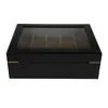 ウォッチボックスケース10グリッド木箱ジュエリーディスプレイ収納ホルダーオーガナイザーケースディパレーションボックス1