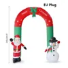 Świąteczne rekwizyty 180 cm 240 cm giganty nadmuchiwane Arch Santa Claus Snowman Dekoracja świąteczna dla domu Nowy Rok Props 233N