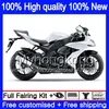 الجسم لKAWASAKI ZX 10 R ZX1000C ZX10R 2008 2009 2010 هيكل السيارة لامع أبيض 217MY.28 ZX 10R 1000CC ZX1000 ZX10R 08 09 10 هدية كاملة