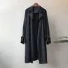 Trench da donna Cappotto lungo casual da donna doppio petto classico semplice Giacca a vento chic femminile Moda 2021 Cappotti autunno/autunno