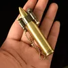 Retro Mini bala Isqueiros fogo metal gasolina de isqueiro Keychain chama pingente de querosene óleo leve Homens Gadget
