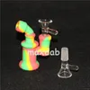 3.5 inches Silicone Smoking Pipe Spoon Mini Smok Pipes 5ml silicon oil container ash catcher