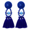 10 couleurs New Bohemian Déclaration Tassel Boucles d'oreilles pour les femmes Vintage ethnique Goutte Dangle Fringe Mode Bijoux Boucles d'oreilles Femme Bijoux Cadeaux