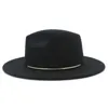 Fashion-Fashion Wool Women Outback Fedora Hat For Winter Autumn ElegantLady Flo Cloche Wide Brim Jazz Caps Size 56-58CM K40
