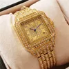 Classic Swiss Brand Men039s and Women039s Luxury Watches Full Diamond Ice Out Strap Designer Watch Quartz Mouvement Couple WA1134781