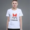 Sevimli Aile Görünüş Eşleştirme Giysi Kısa Kollu Anne Ve Me Giysileri Whit T-Shirt