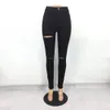 Nuovi jeans da donna slim fit fori strappati pantaloni da ragazza in tessuto elasticizzato jeans neri vintage per donna