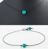 New 20pcs/lot Fashion Knot Turquoises Necklace Leather Cord Necklace Jewelry Selling Women's Wholesale Choker Necklace