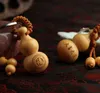 50pcs Wooden Peace all year round Printing calabash Keychain and Bag Parts