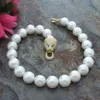 Charming 16 mm white shell pearl necklace micro inlay zircon dragon head accessories necklace long 48 cm