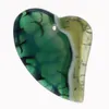 Unique multicolor peach heart moss agate stone pendant accessories wholesale