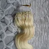 Virgin brazilian body wave hair Loop Micro Ring Remy Hair Extension 100% Human 1g/strand 100g Micro Bead Link Human Hair Extensions