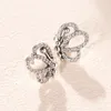 Brincos Flying Butterfly CZ Diamond Stud Jóias de designer de luxo com caixa para Pandora Brinco feminino de prata esterlina 925 de alta qualidade