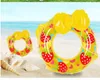 80cmの新しいスタイルの膨脹可能なイチゴ水泳リングファッション赤ちゃん女の子ちょう結び浮かぶ夏のプールのおもちゃのおもちゃ