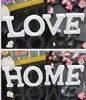 White Wooden Letter English Alphabet DIY Personalised Name Design Art Craft Standing Heart Wedding Home Decor2135754