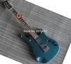 JPX Rare 24 Placa Frets John Petrucci metálica azul da guitarra elétrica Homem Música Ernie Ball Neck, captadores ativos, bateria de 9V, Tremolo Tailpiece