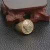 Anillo clásico de oro de acero inoxidable 316L de Napoleón para hombre, anillo de líder vikingo de estilo Punk, anillo de moda de acero de titanio 226V