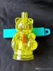 Small bear acrylic kettle Wholesale Glass bongs Oil Burner Glass Water Pipes Oil Rigs Smoking Rigs