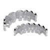 New Discount Baguette Set Teeth Grillz Top Bottom Silver Color Grills Dental Mouth Hip Hop Fashion Jewelry Rapper Jewelry5772602