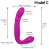 Strapless Strapon Dildo Duplo Vibradores Recarregável Lésbica Strap-on Penis Pegging Duplo Terminou Dildo para Mulheres Brinquedos para Adulto Y190711