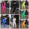 Womens Hoodies duas peças conjunto de roupas agasalho Outono Inverno longo moletom manga Leggings Zipper Pants Sweatsuit Sportswear LJJA3165