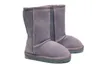 الكلاسيكية تال طول الأطفال الفتيات بويز الأطفال 039s شتاء أحذية الثلج من الصوف المصقوب على صوف صوف مبطن